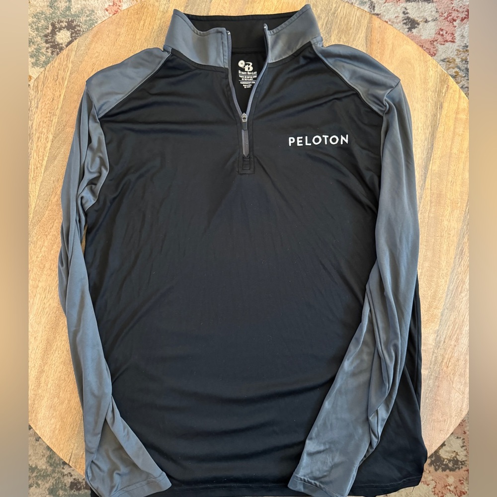 Peloton ¼ zip sport pullover. Black and grey -Medium like new